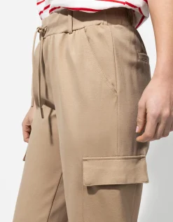 Jogger pants - Opgestikte zakken - beige