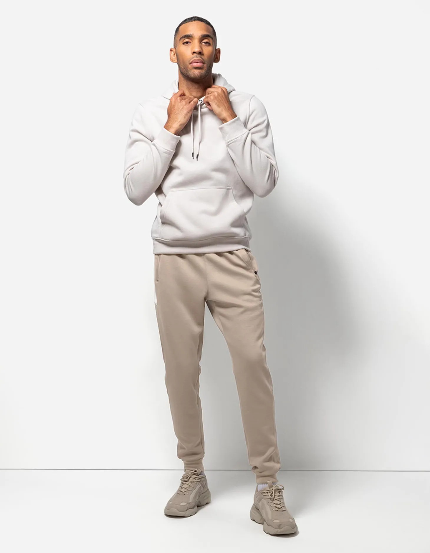 Joggingbroek - Relaxed fit - lichtbruin