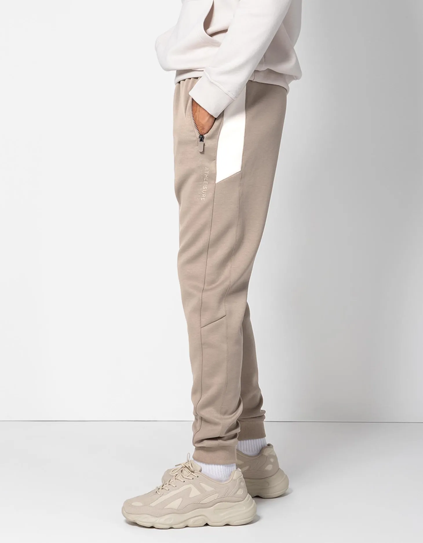 Joggingbroek - Relaxed fit - lichtbruin