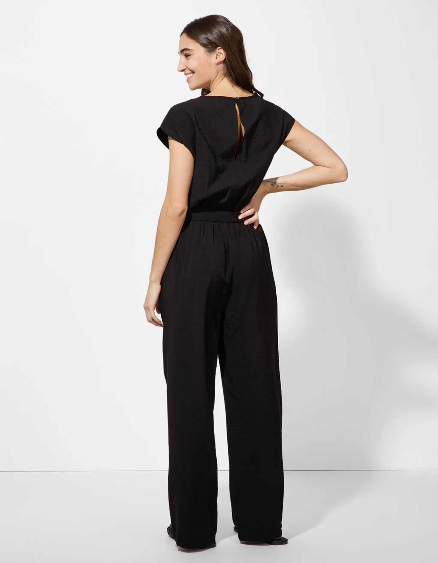 Jumpsuit - Effen - zwart