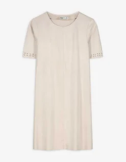Jurk - Effen - beige