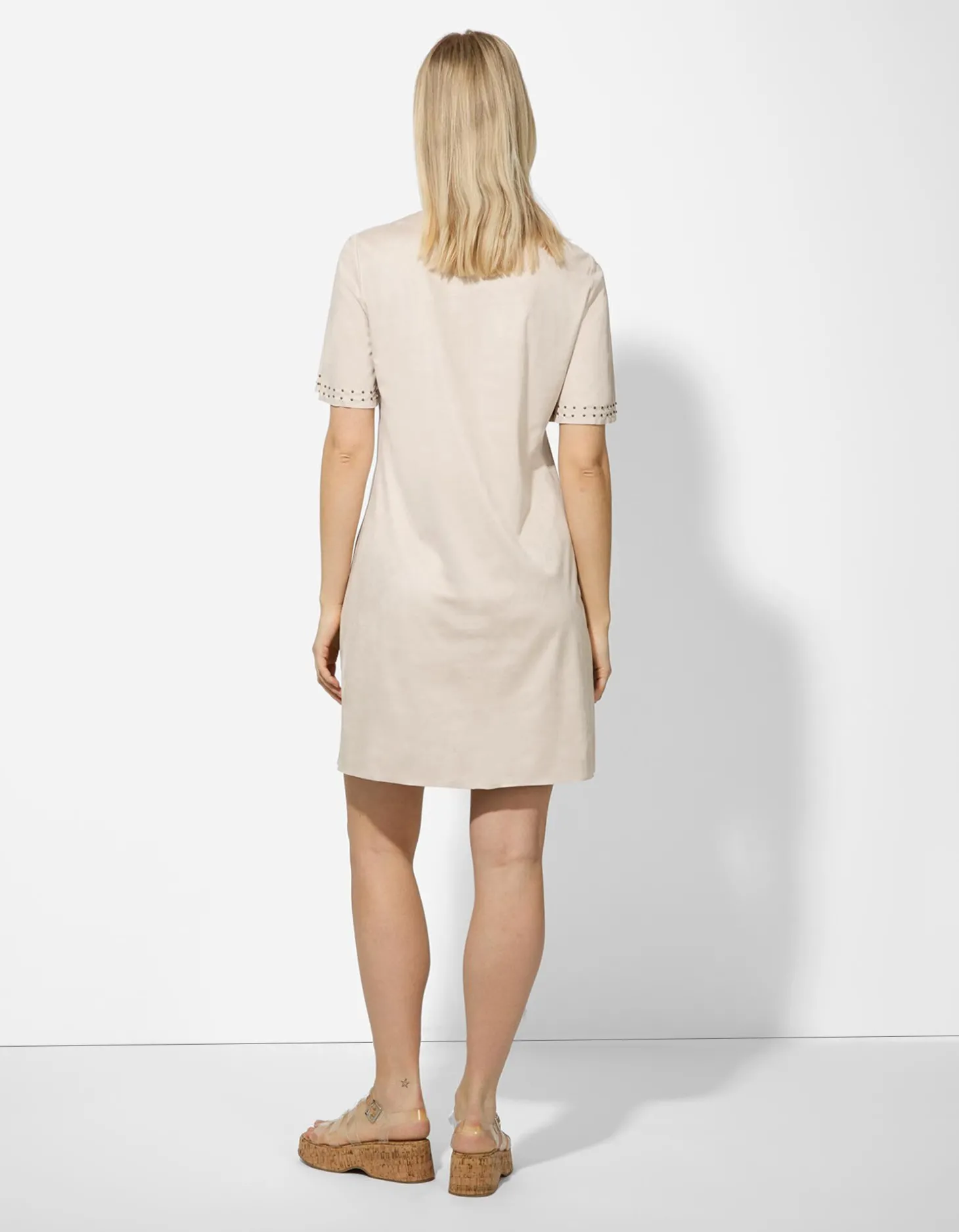 Jurk - Effen - beige