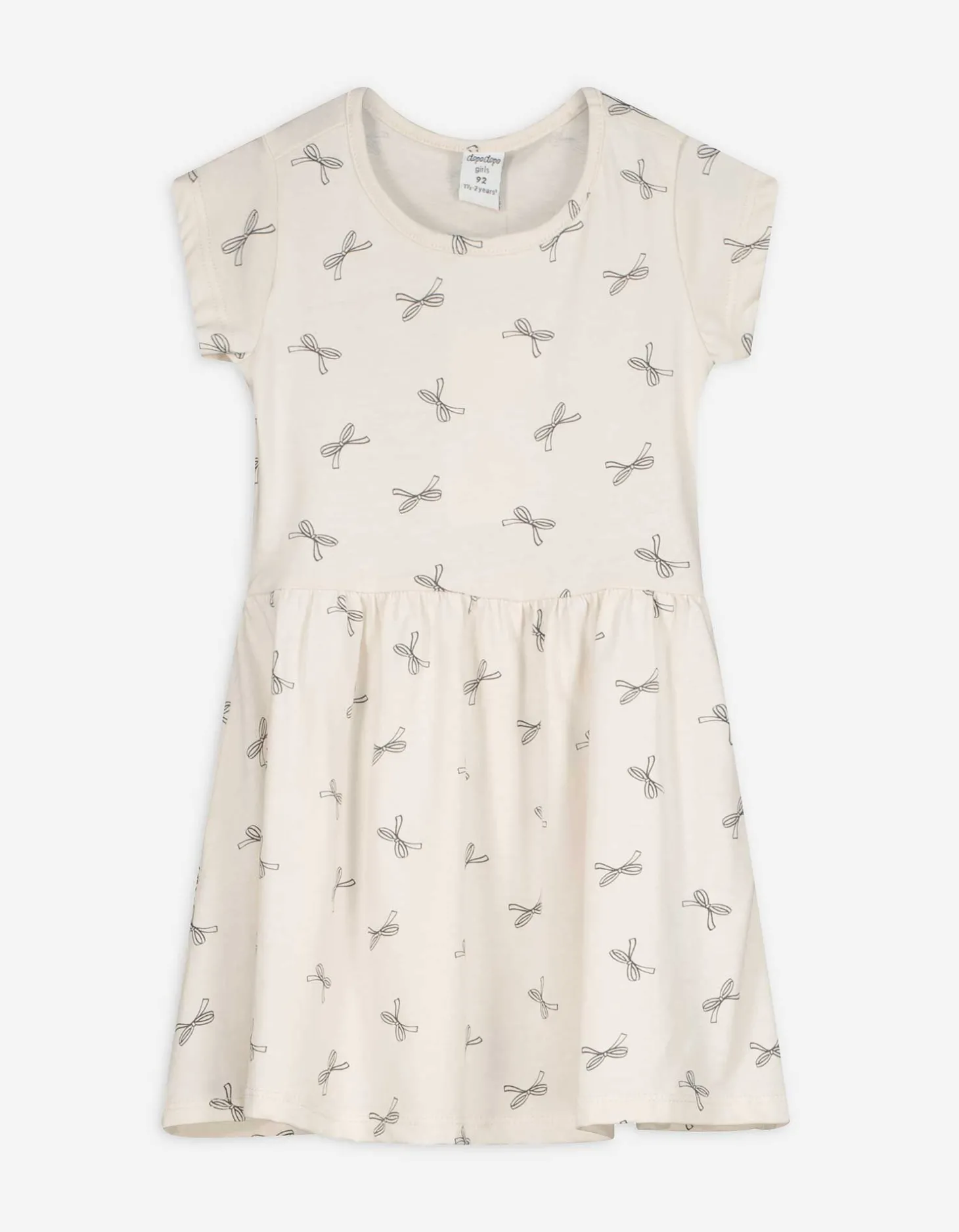 Jurk - Motief all-over - beige