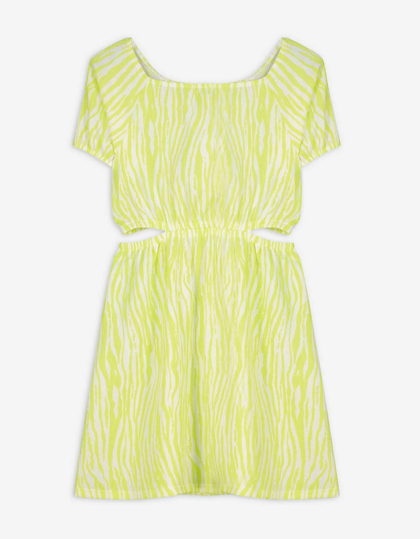 Jurk - Motief all-over - wit