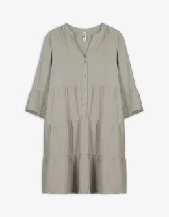 Jurk - Mousseline - groen