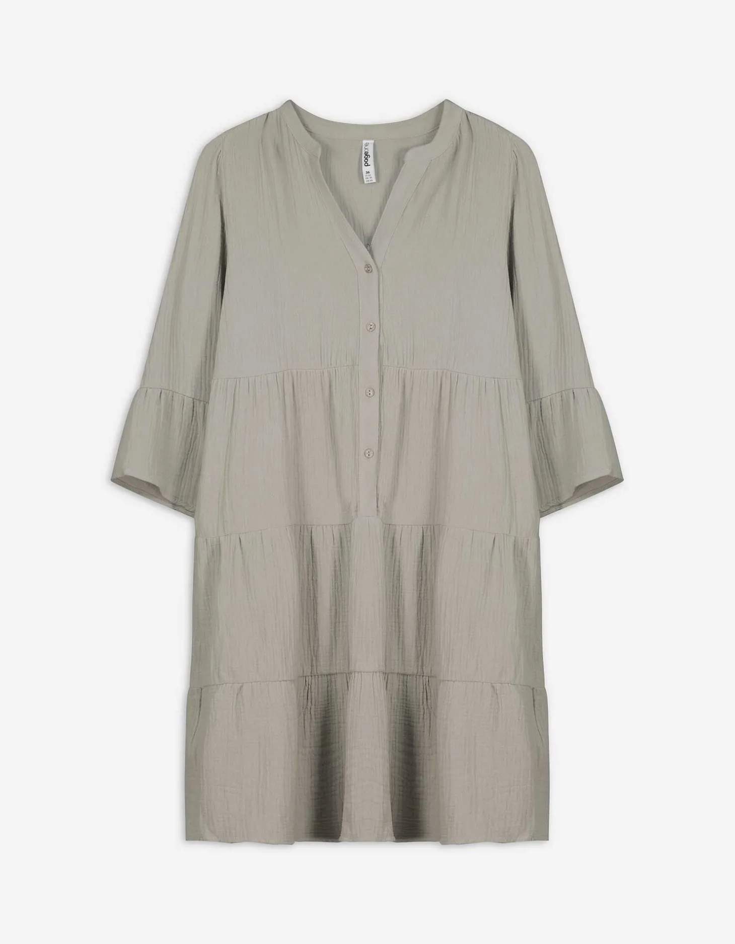 Jurk - Mousseline - groen