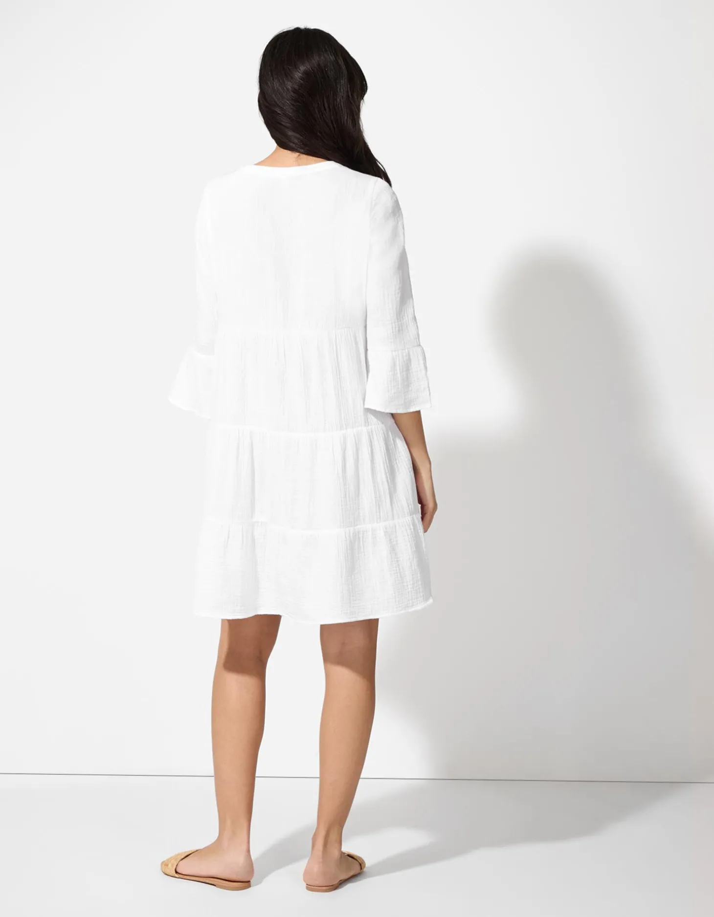 Jurk - Mousseline - wit