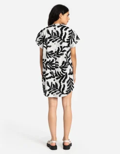 Jurk - Oversized schouders - wit
