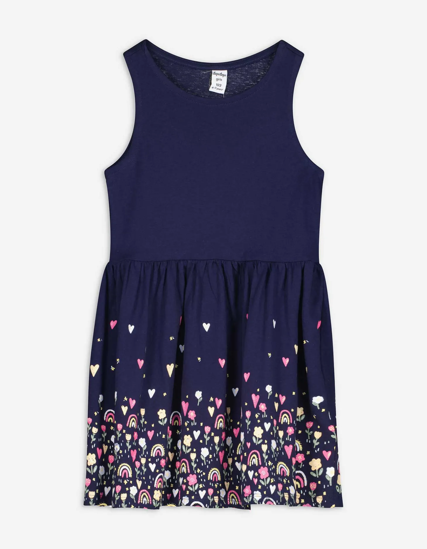 Jurk - Print - donkerblauw