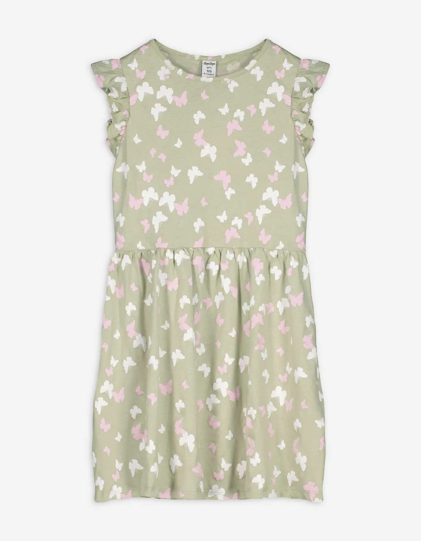 Jurk - Print all-over - lichtgroen