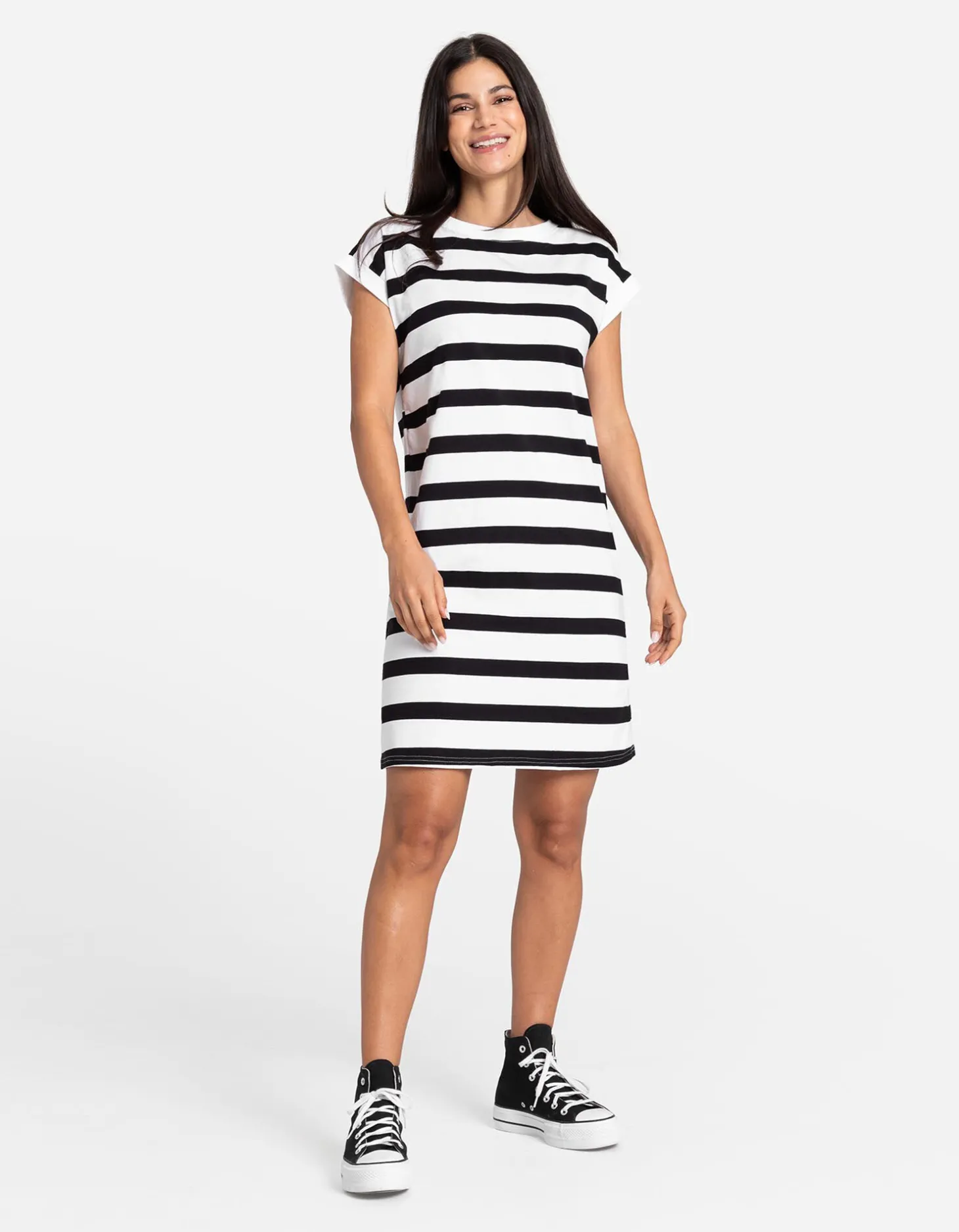 Jurk - Recht model - wit