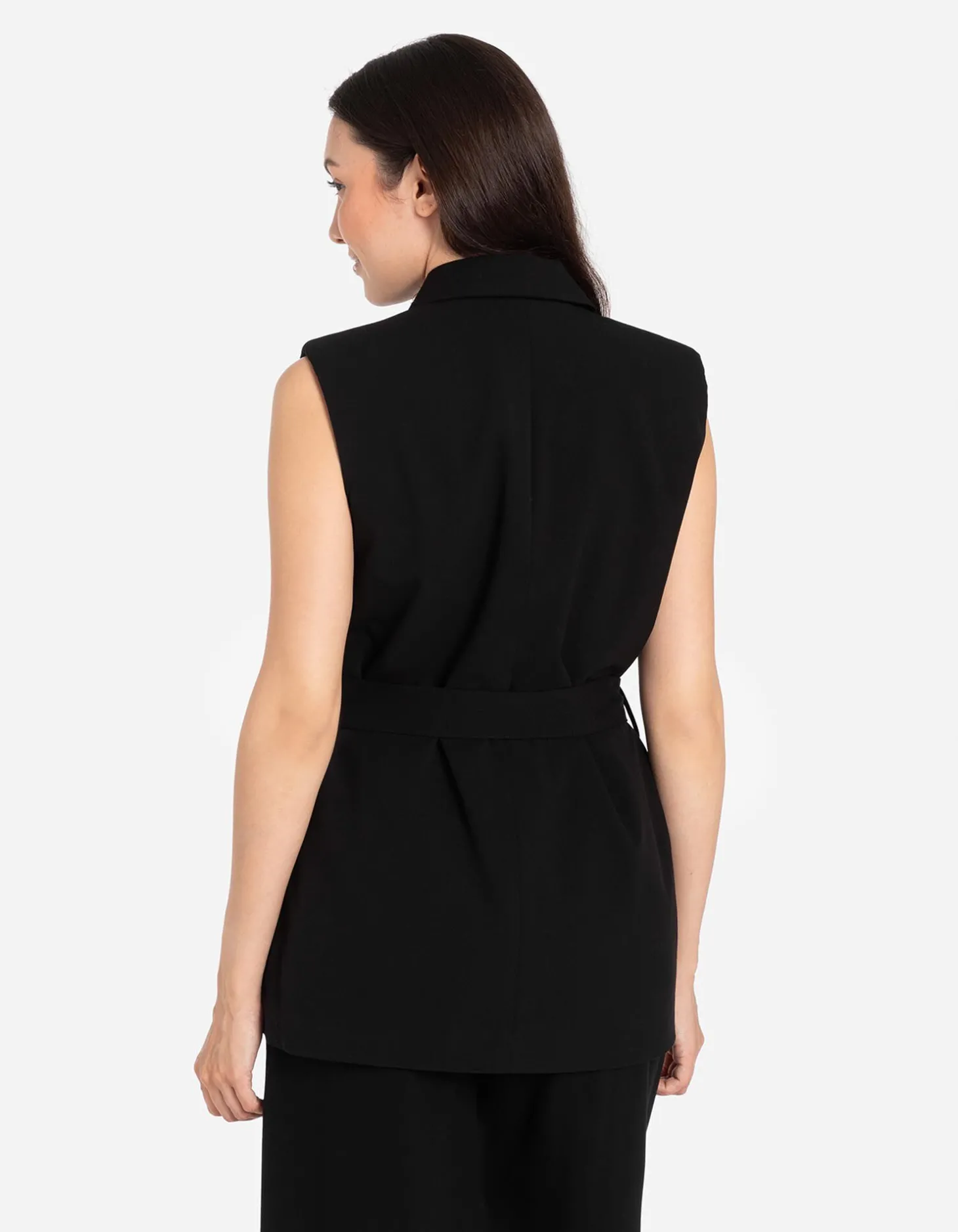 Lang vest - Viscose - zwart