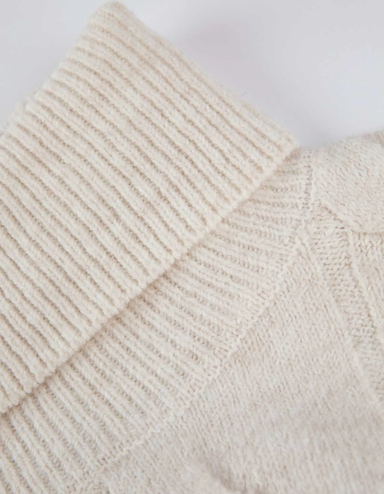Lange trui - Col - beige