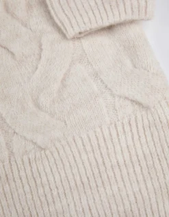 Lange trui - Col - beige