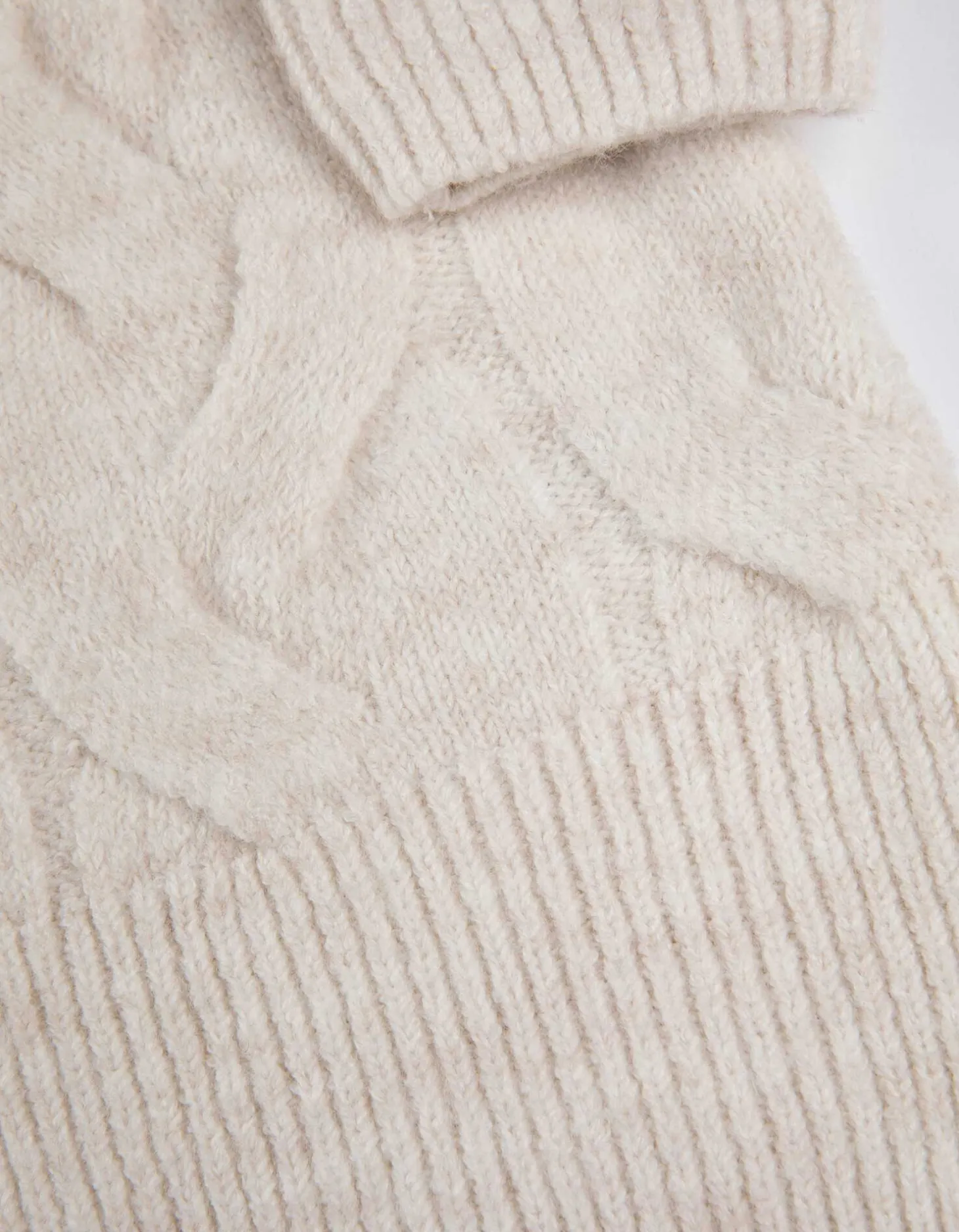 Lange trui - Col - beige