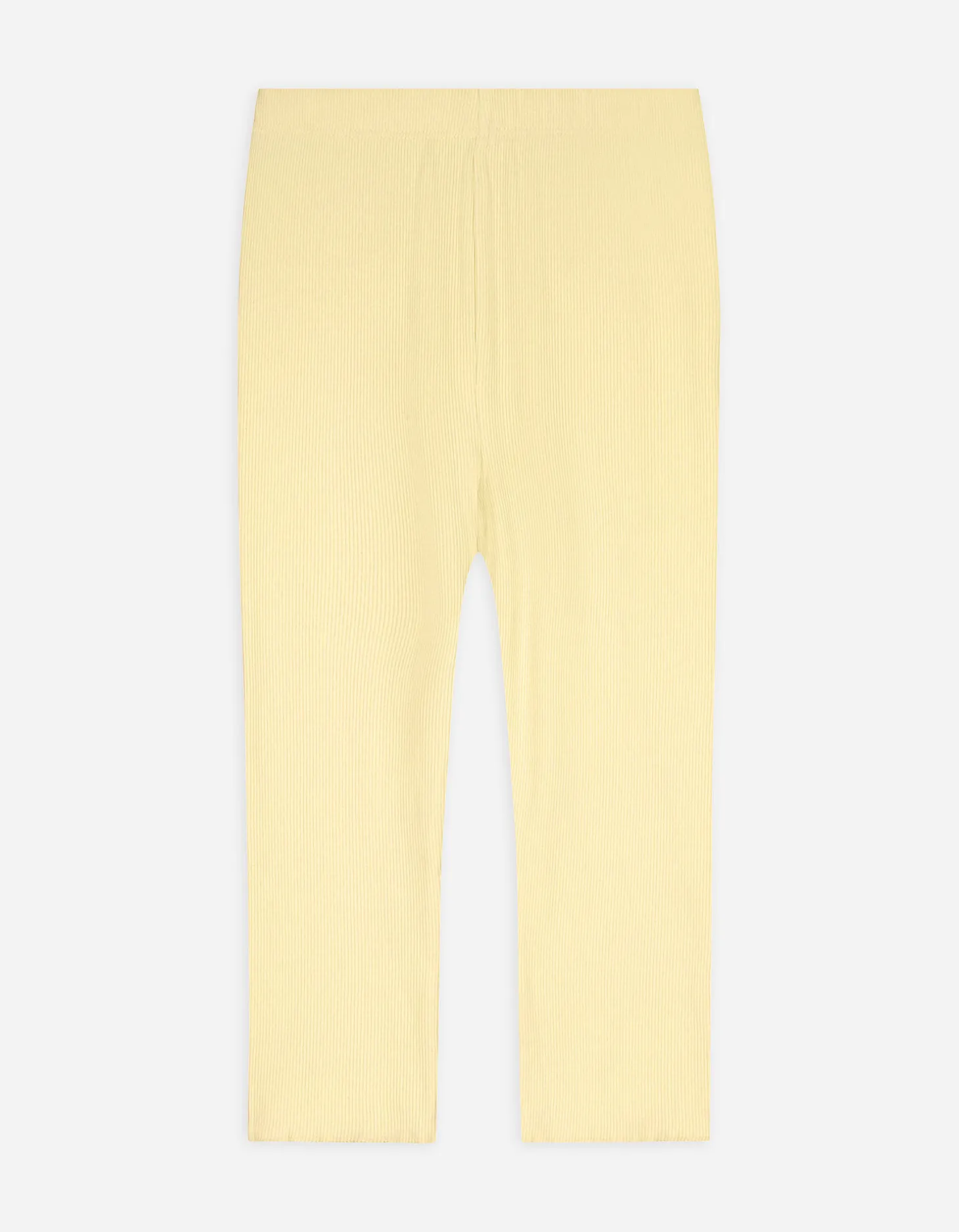 Legging - Geribde structuur - lichtgeel