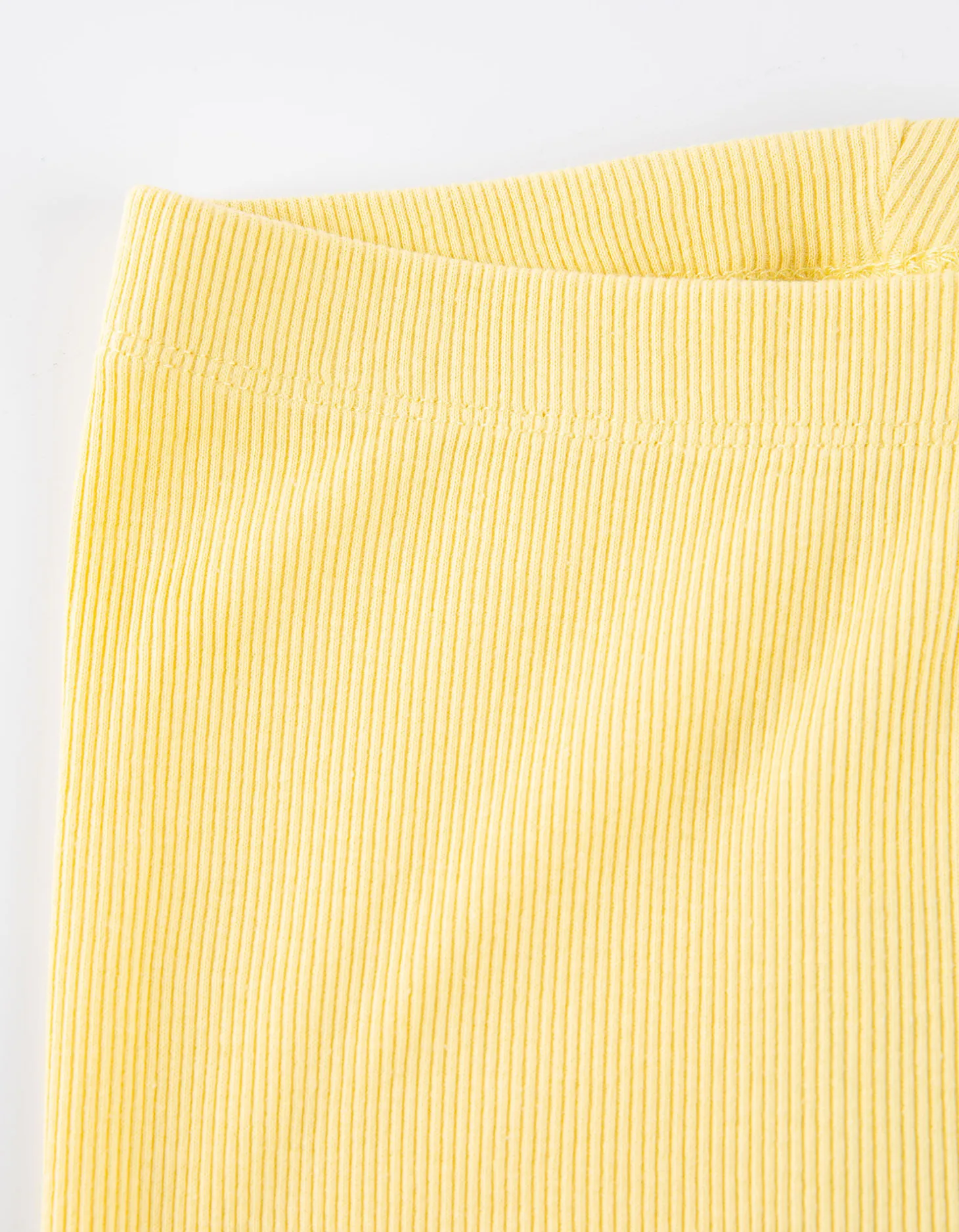 Legging - Geribde structuur - lichtgeel