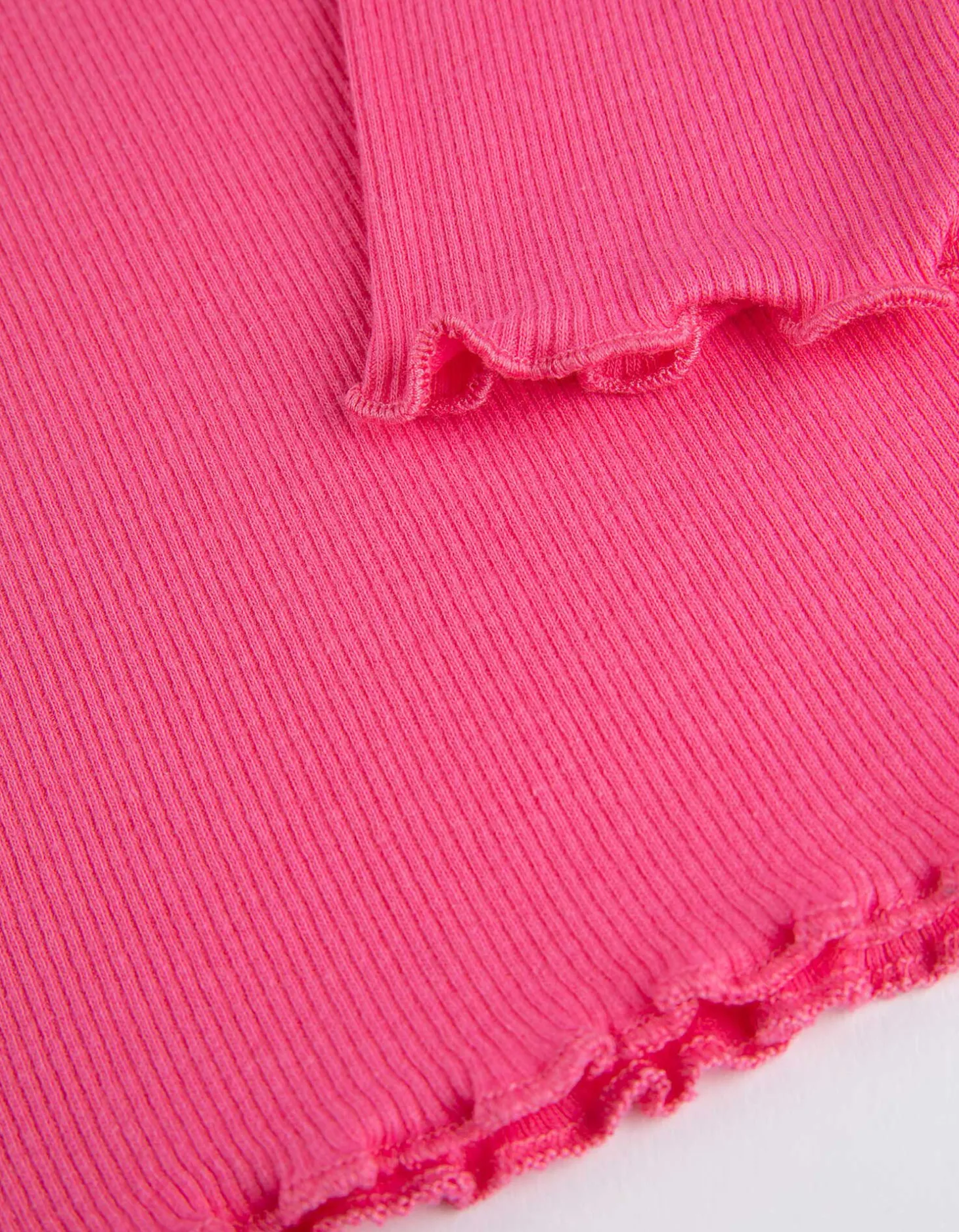 Longsleeve - Geribde structuur - pink