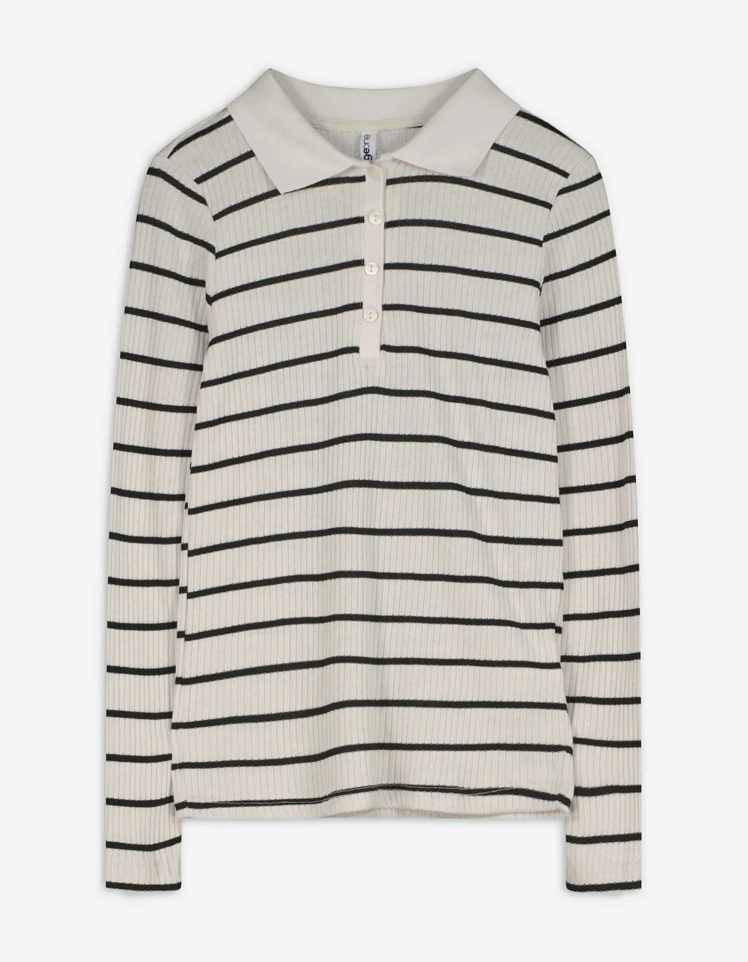 Longsleeve - Geribde structuur - beige