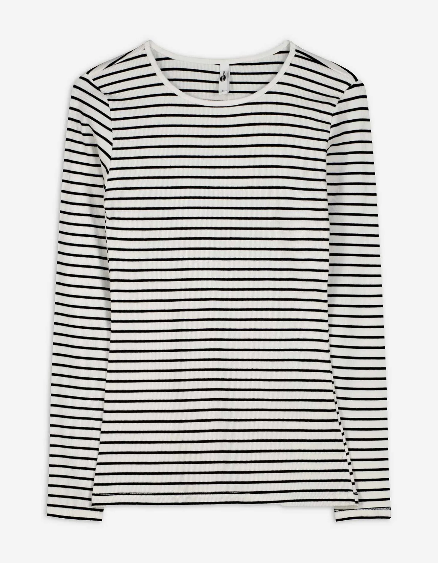 Longsleeve - Geribde structuur - wit
