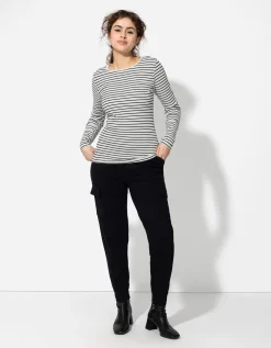 Longsleeve - Geribde structuur - wit
