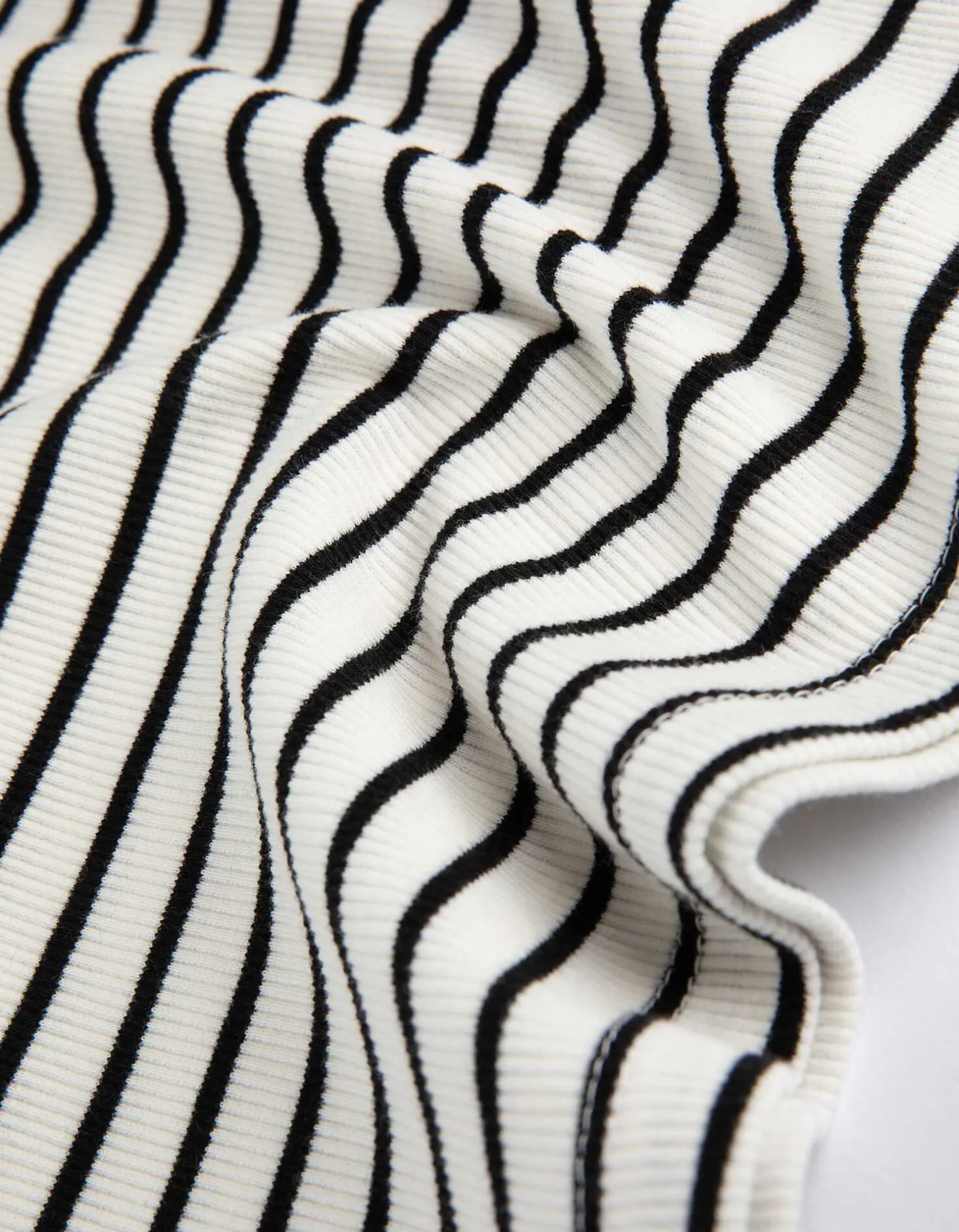 Longsleeve - Geribde structuur - wit