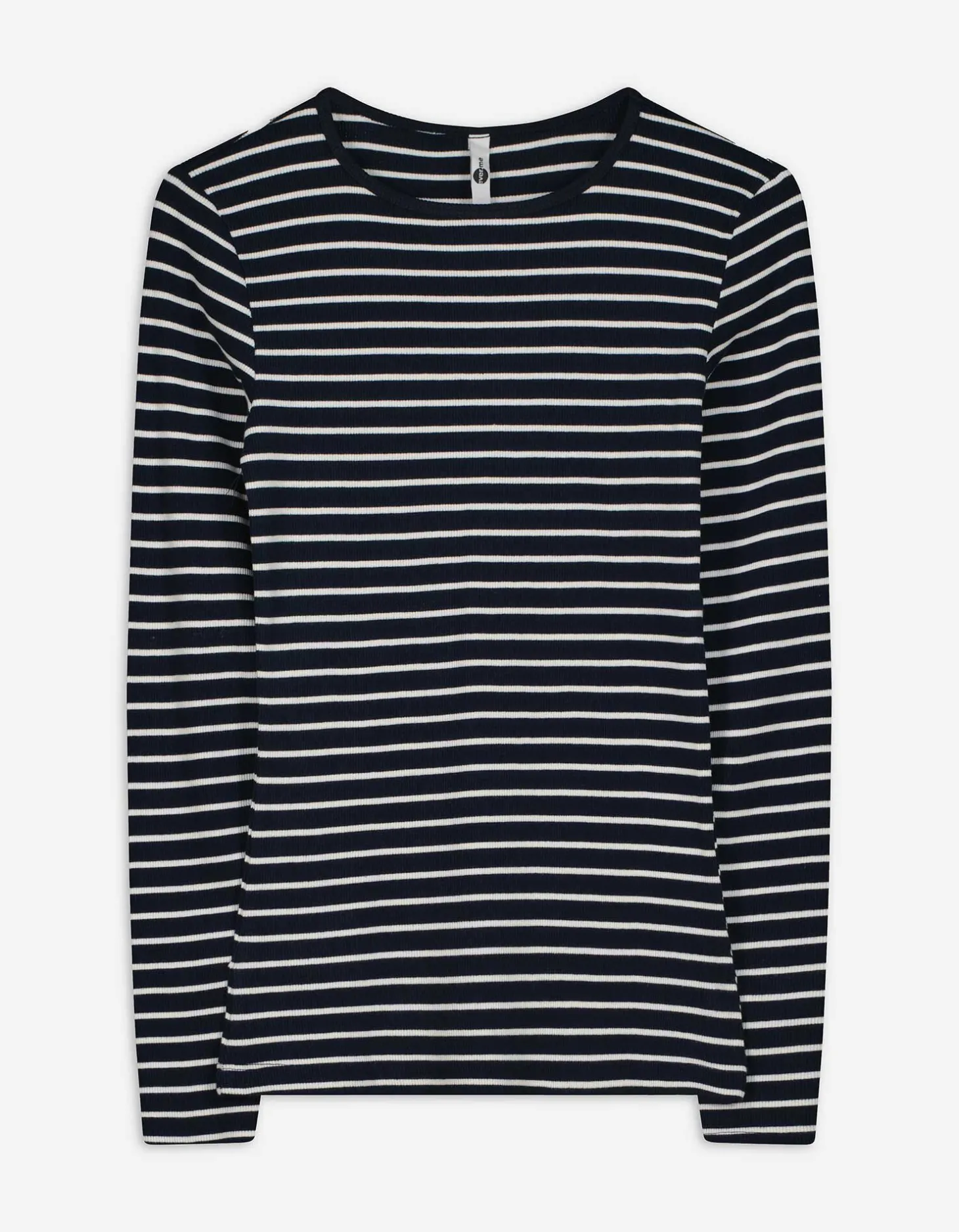 Longsleeve - Geribde structuur - donkerblauw