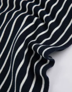 Longsleeve - Geribde structuur - donkerblauw