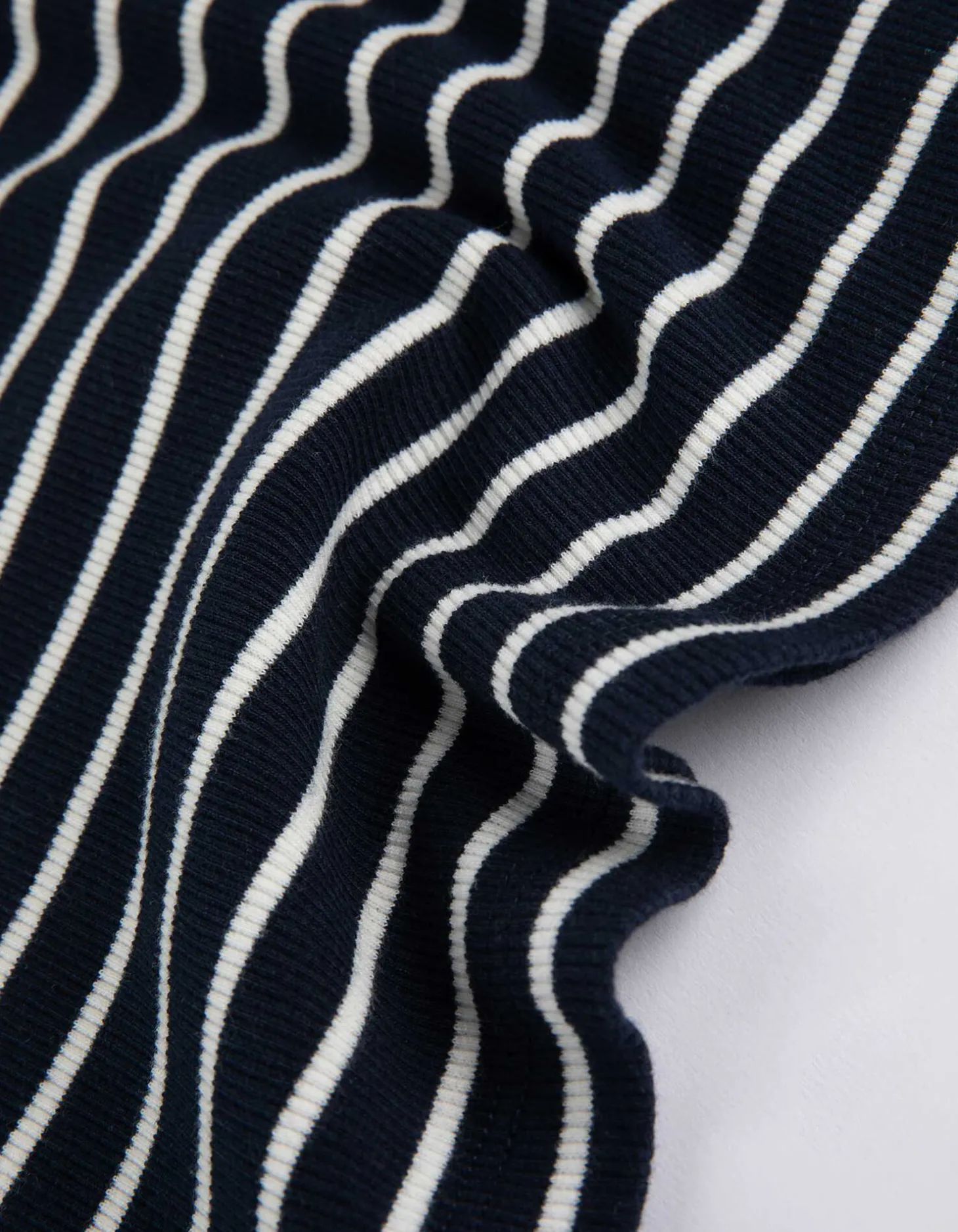 Longsleeve - Geribde structuur - donkerblauw