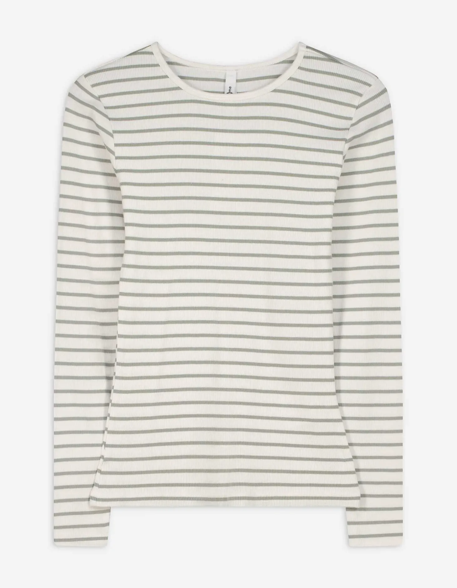 Longsleeve - Geribde structuur - wit