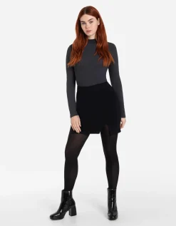 Longsleeve - Glitterstof - donkergrijs