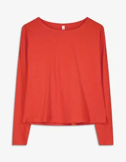 Longsleeve - Katoen - rood