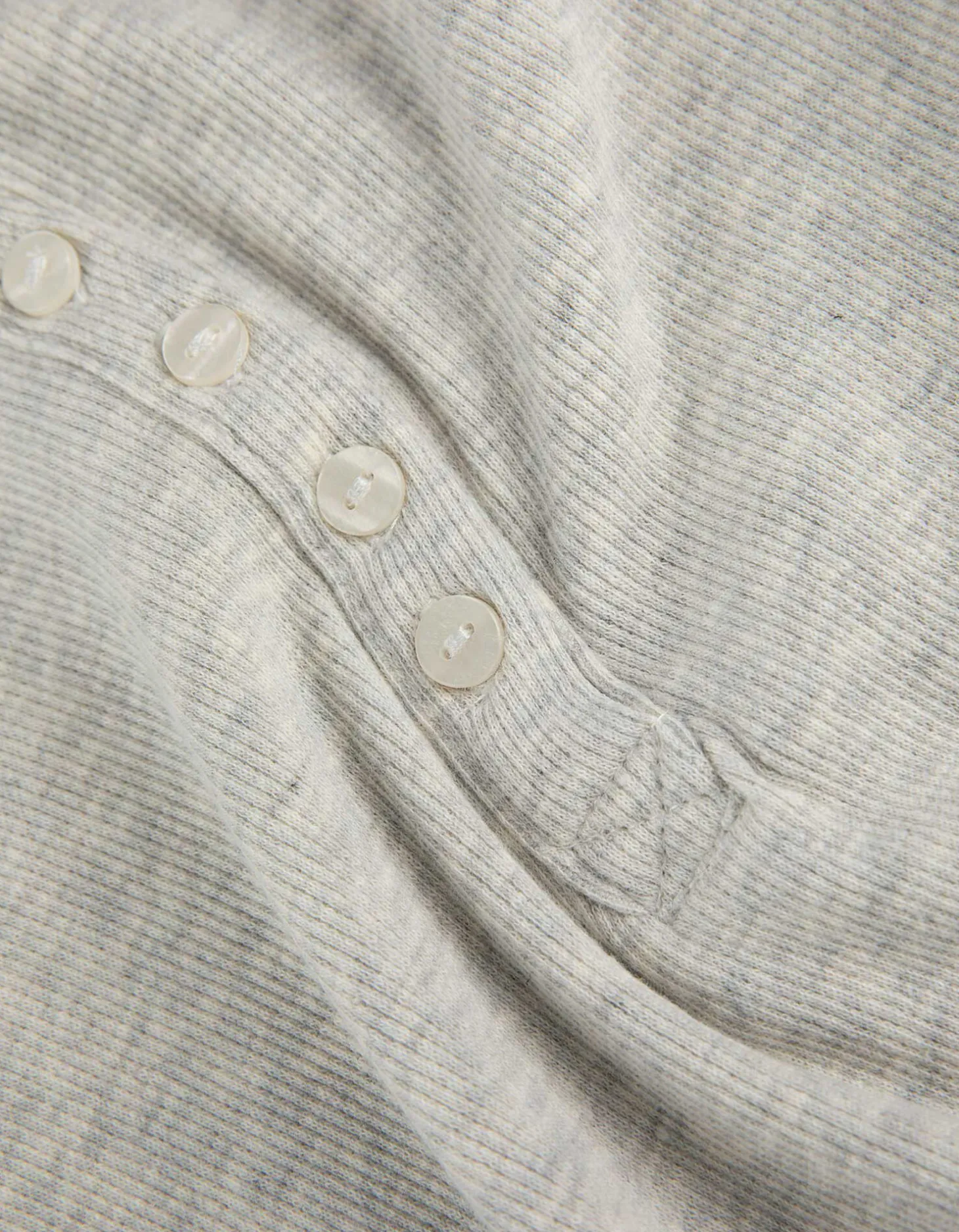 Longsleeve - Knoopsluiting - lichtgrijs