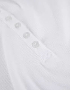 Longsleeve - Knoopsluiting - wit