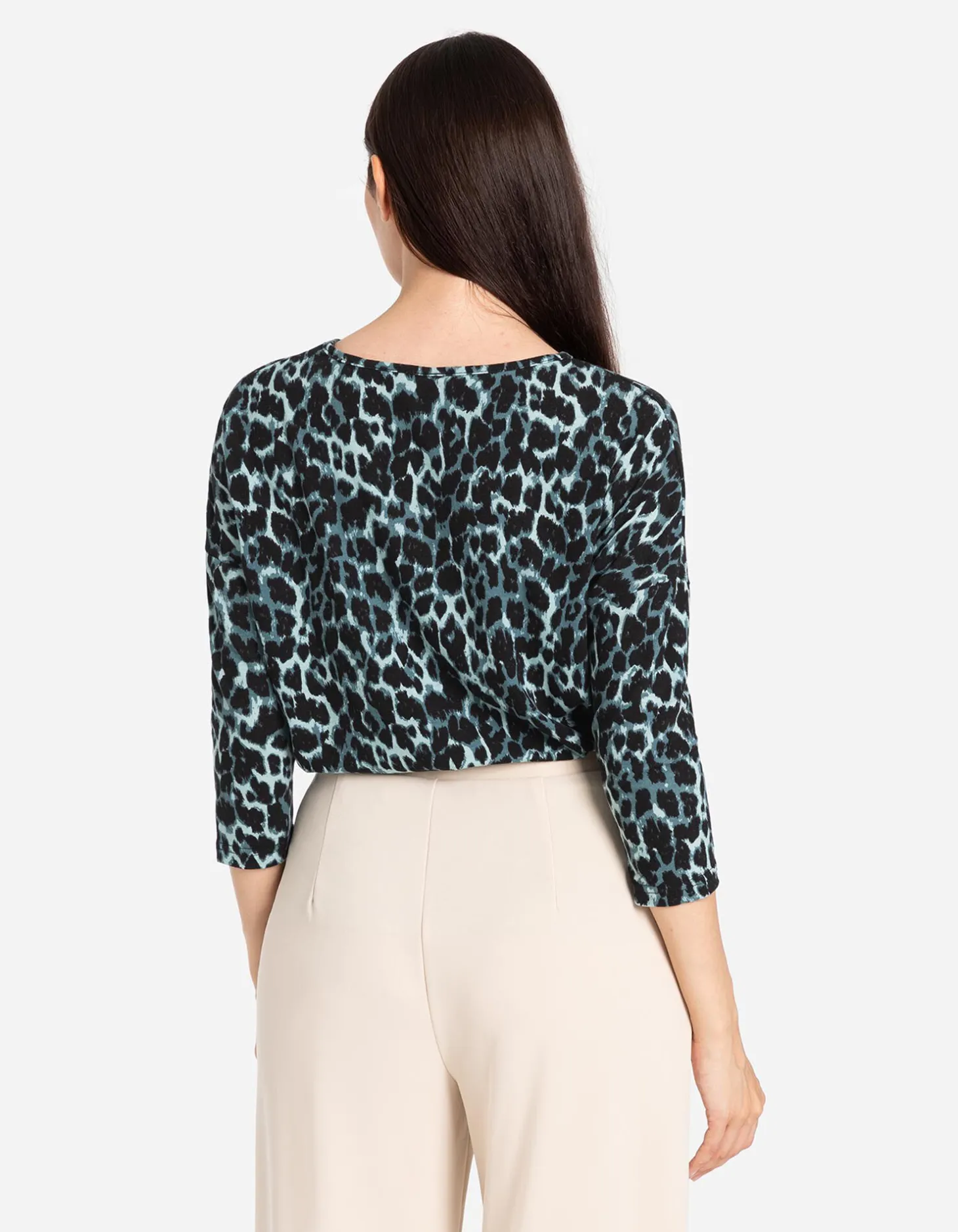 Longsleeve - Luipaardprint - groen