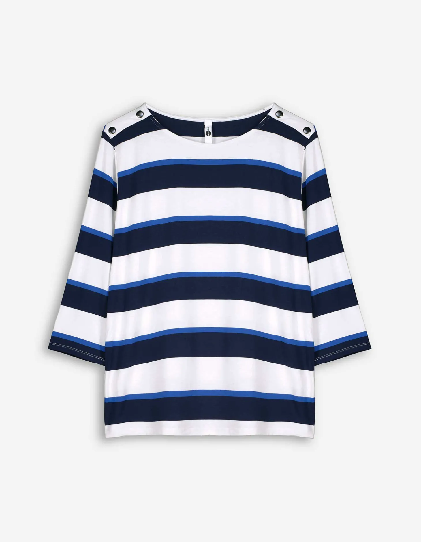Longsleeve - Sierknopen - donkerblauw