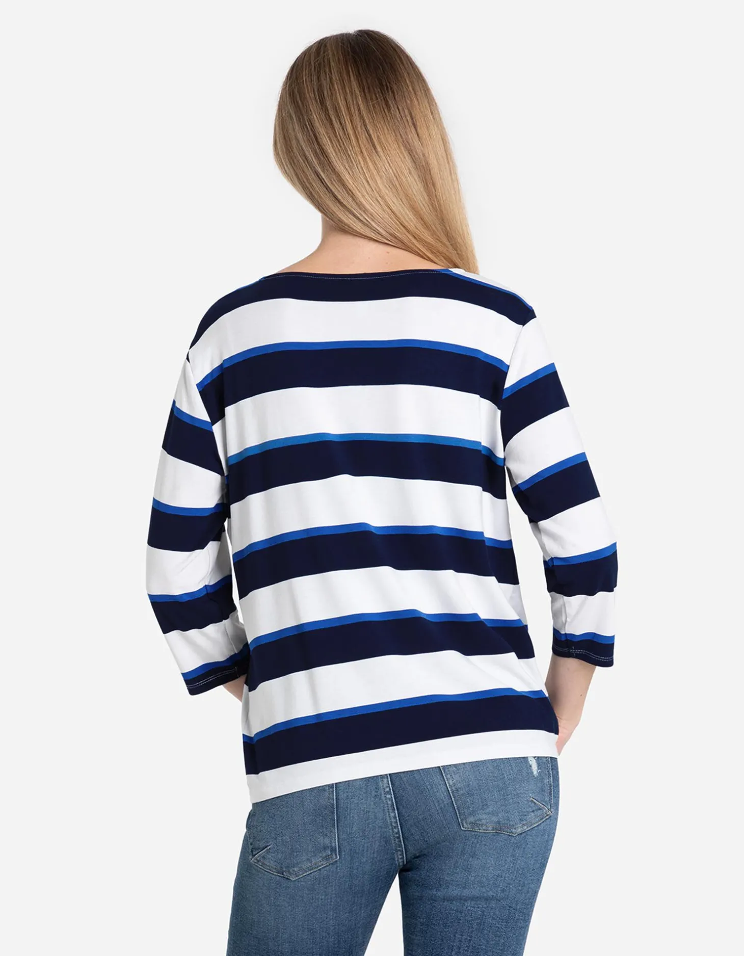 Longsleeve - Sierknopen - donkerblauw