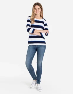 Longsleeve - Sierknopen - donkerblauw