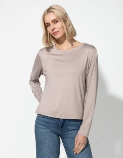 Longsleeve - Slim fit - beige
