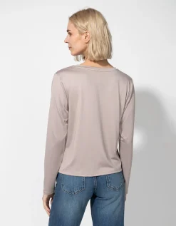 Longsleeve - Slim fit - beige
