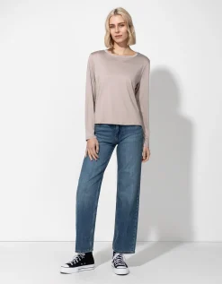 Longsleeve - Slim fit - beige