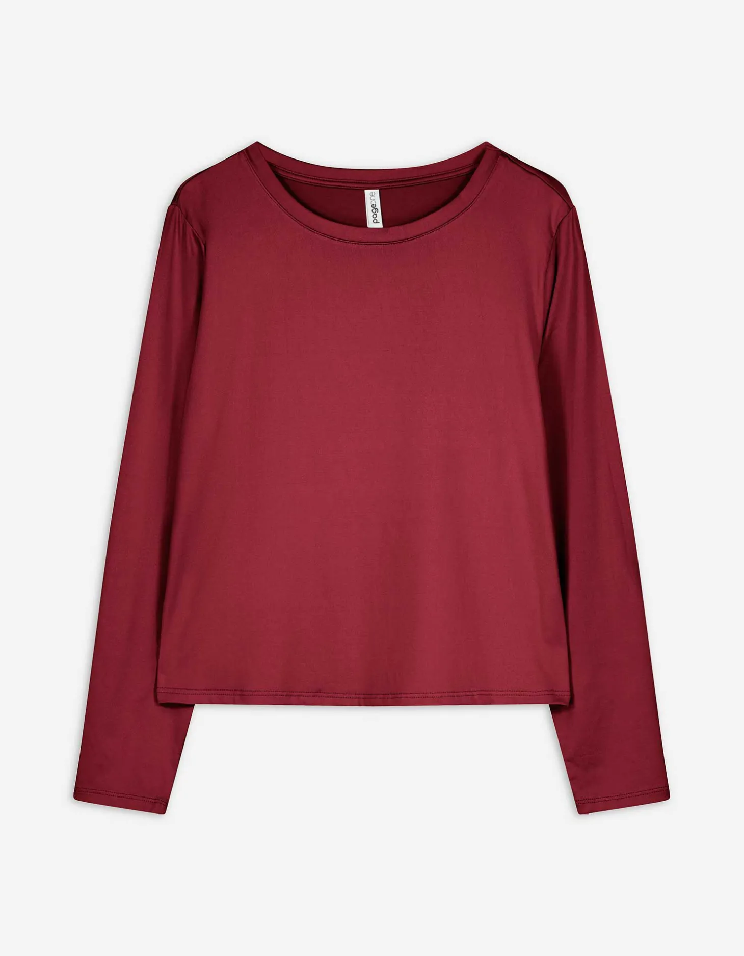 Longsleeve - Slim fit - donkerrood