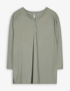 Longsleeve - Viscose - donkergroen