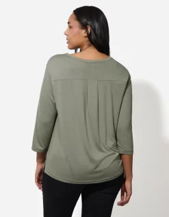 Longsleeve - Viscose - donkergroen