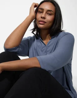 Longsleeve - Viscose - lichtblauw