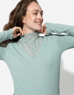 Longsleeve - Zwangerschapskleding - groen