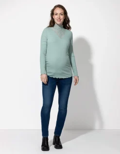 Longsleeve - Zwangerschapskleding - groen