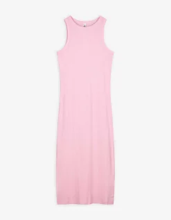 Midi-jurk - Zijsplit - roze