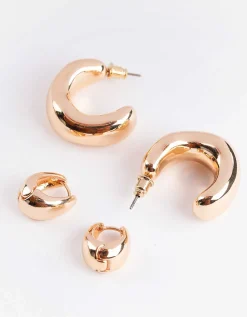 Oorbellen - Set van 2 - goud