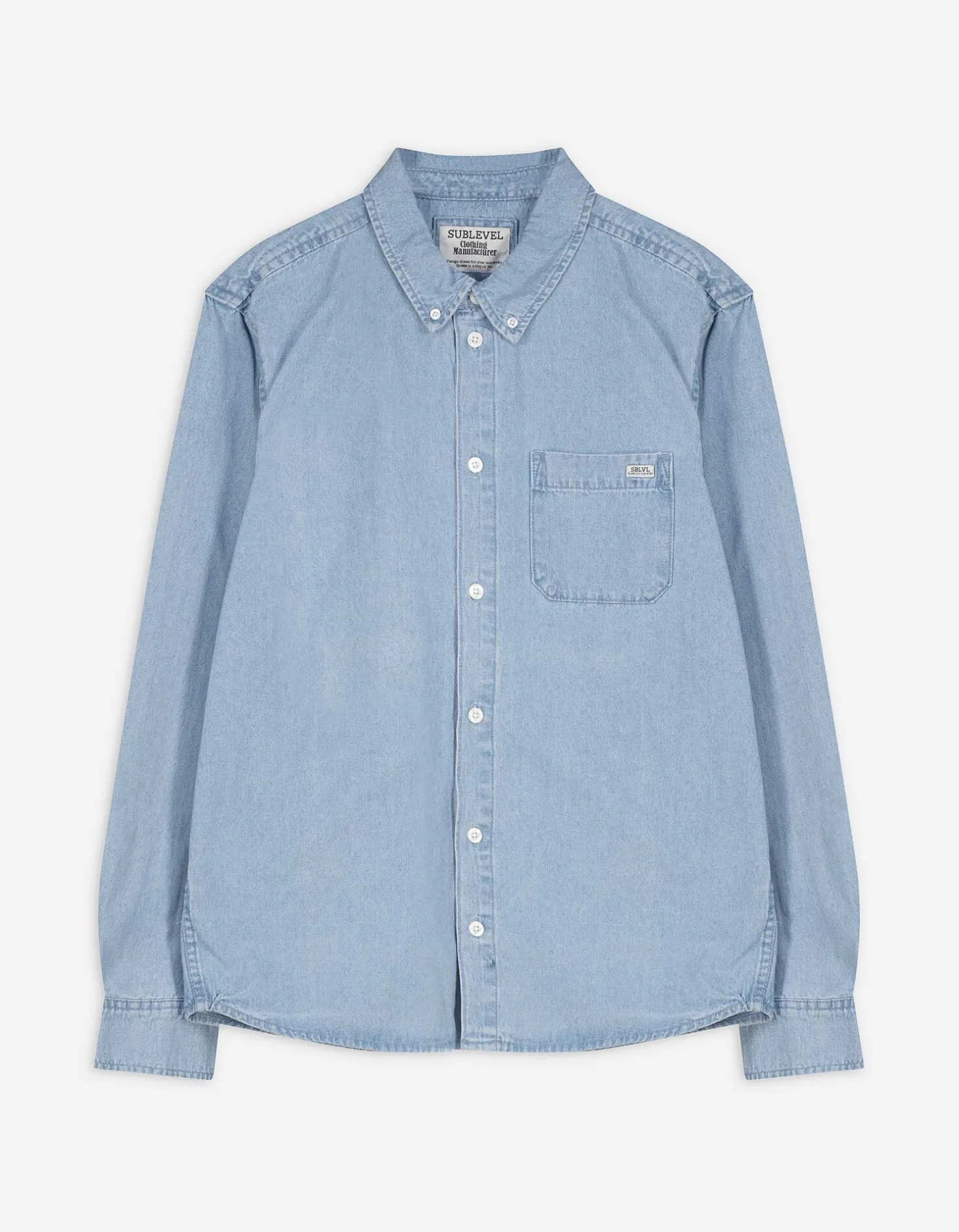 Overhemd - Denim - lichtblauw